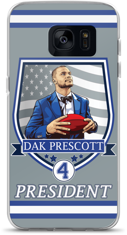 Dak Prescott 4 President Samsung Phone Case - Smartphone (1000x1000), Png Download