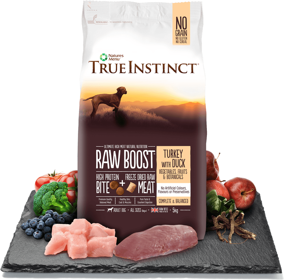 Raw Boost Adult Dog Turkey With Duck - Natures Menu True Instinct (1000x1000), Png Download