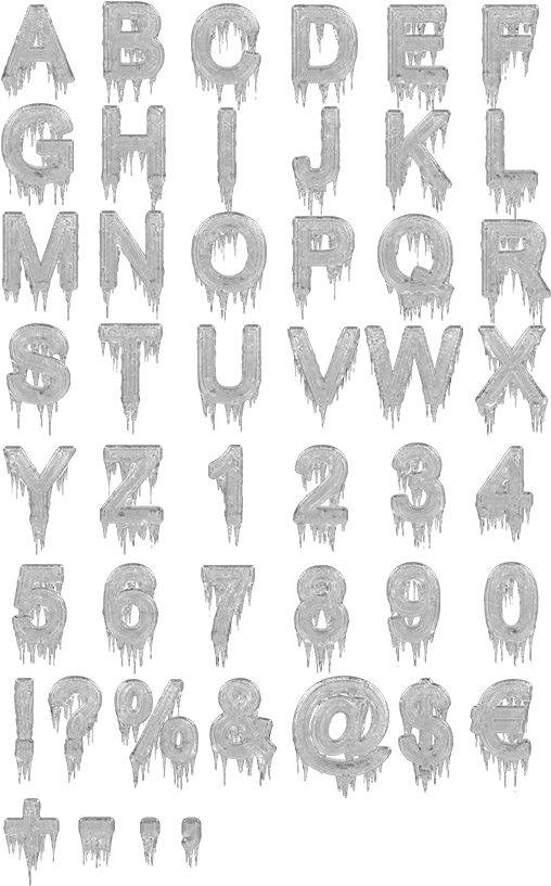 Font That Looks Like Water Dripping - Fonts With Icicles (525x833), Png Download