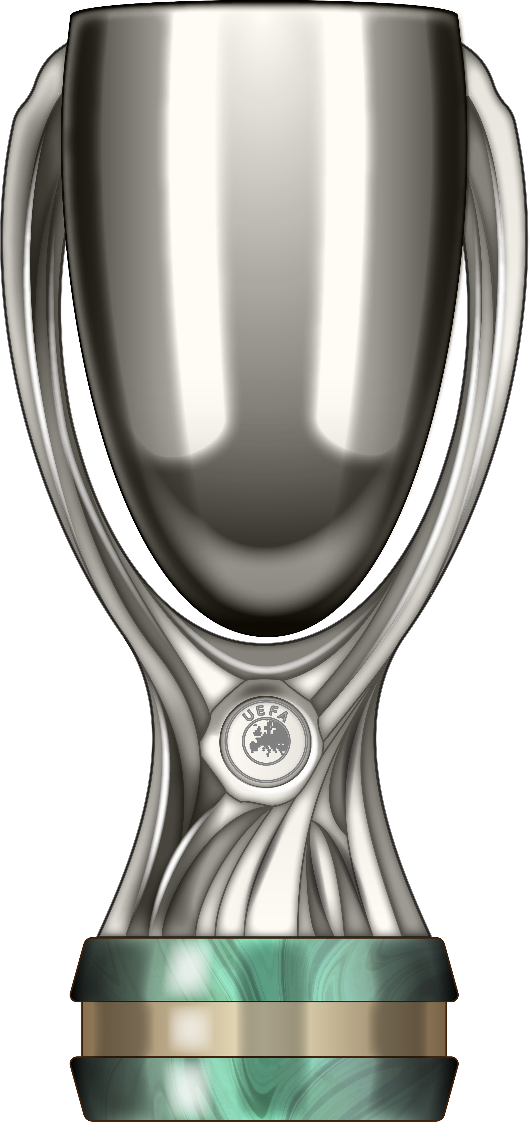 Open - - Uefa Super Cup Trophy Png (2000x4240), Png Download