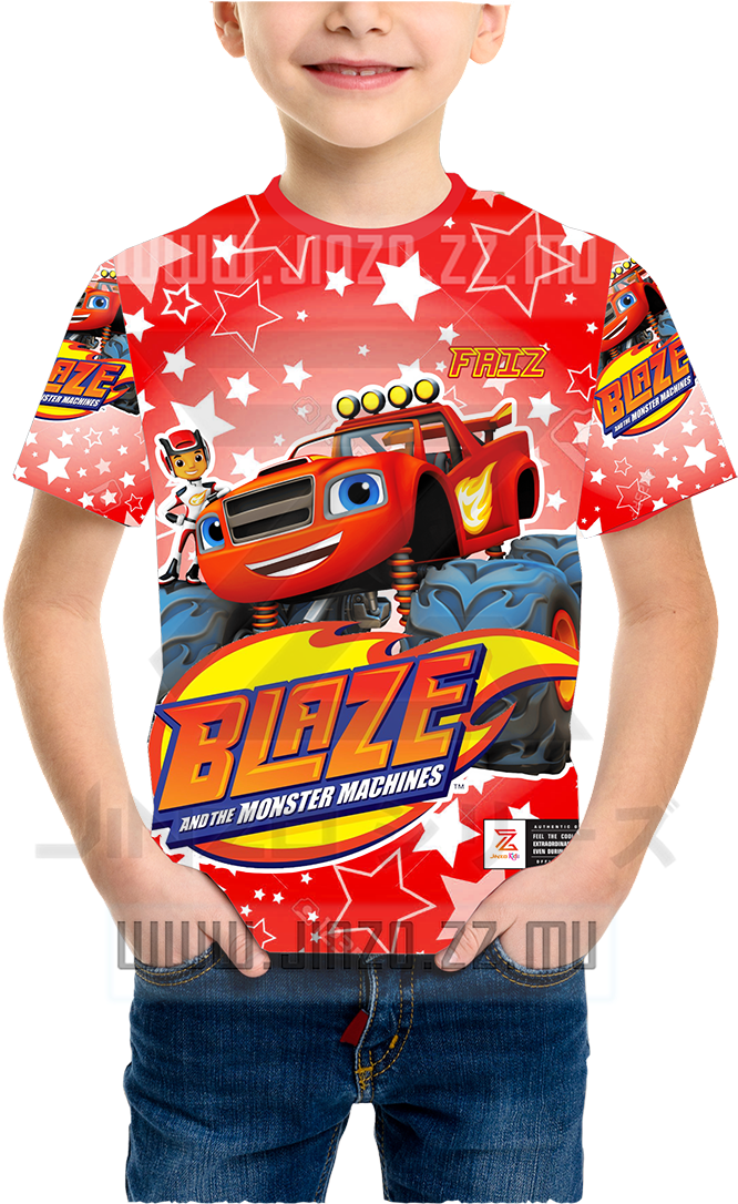 Katalog Jinzo Kids Blaze 2 Kaos Anak Blaze Monster (800x1085), Png Download
