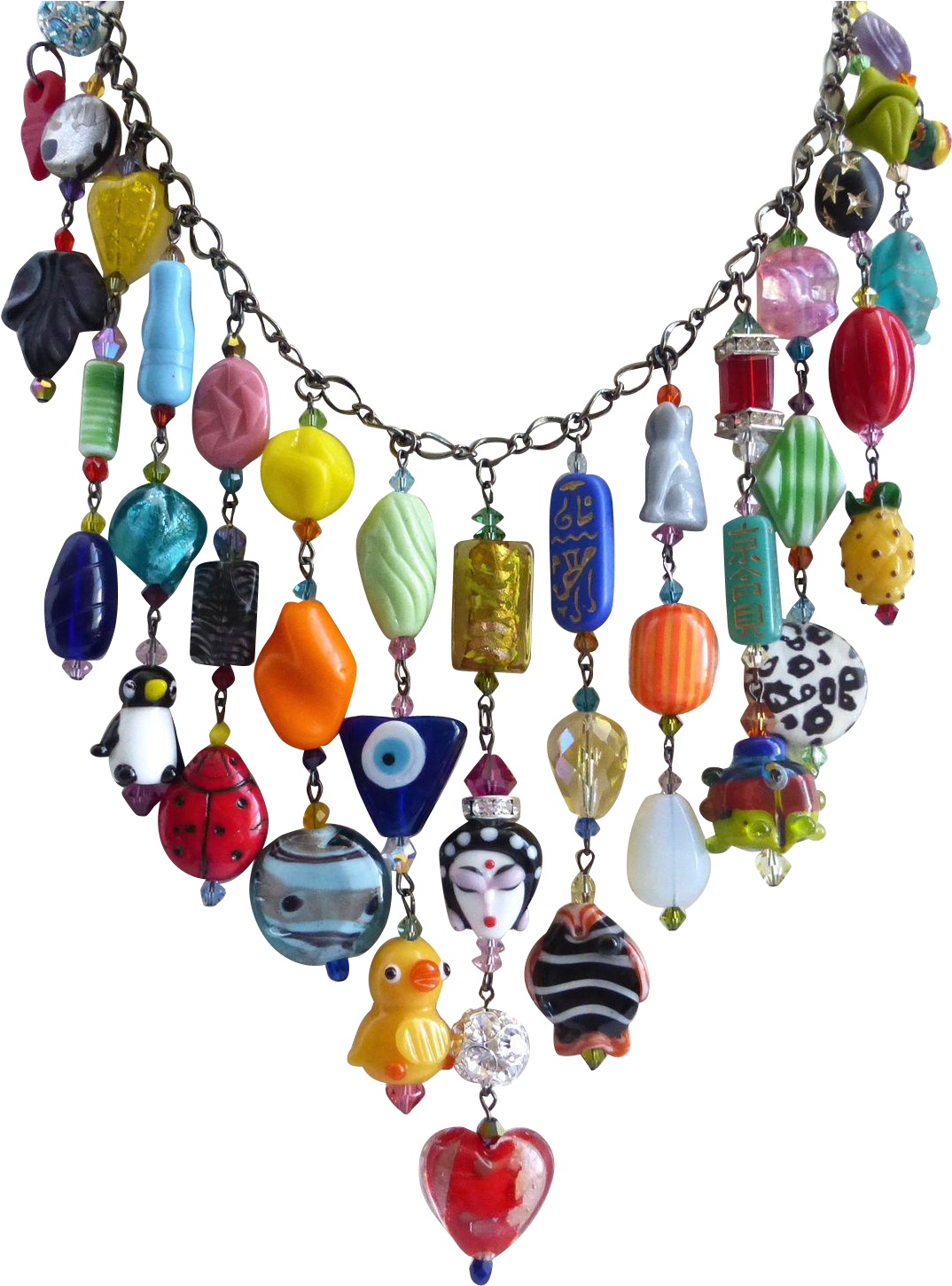 Here Is A Medley Of Wonderful And Diverse Vintage And - Necklace (1449x1449), Png Download