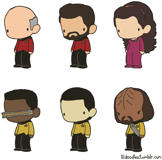 Lil' Star Trek - Lil Doodles Star Wars (600x575), Png Download