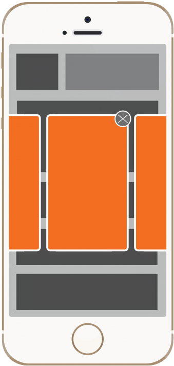 Mobile Advertising Banner With Several Content Frames - Smartphone (641x920), Png Download