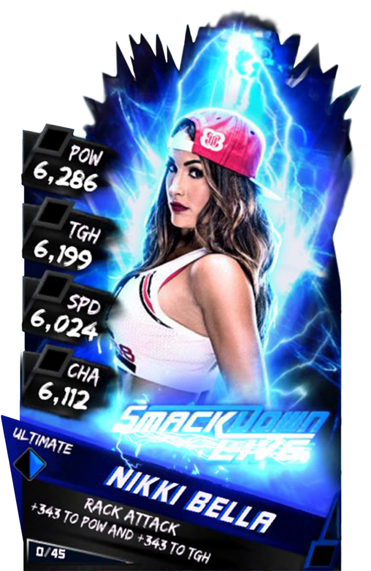 Nikkibella S3 13 Ultimate Christmas Supercard Nikkibella - Wwe Supercard Nikki Bella Elite (733x1158), Png Download