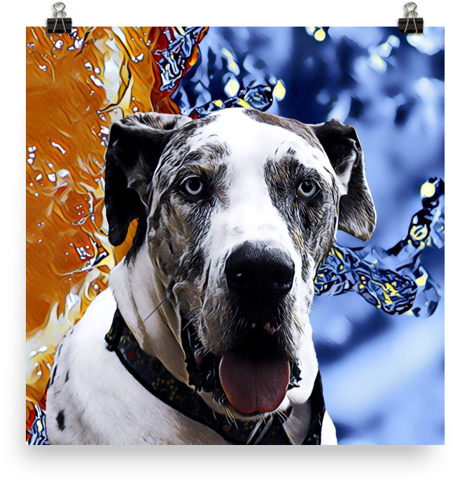 Great Dane Poster (1000x1000), Png Download