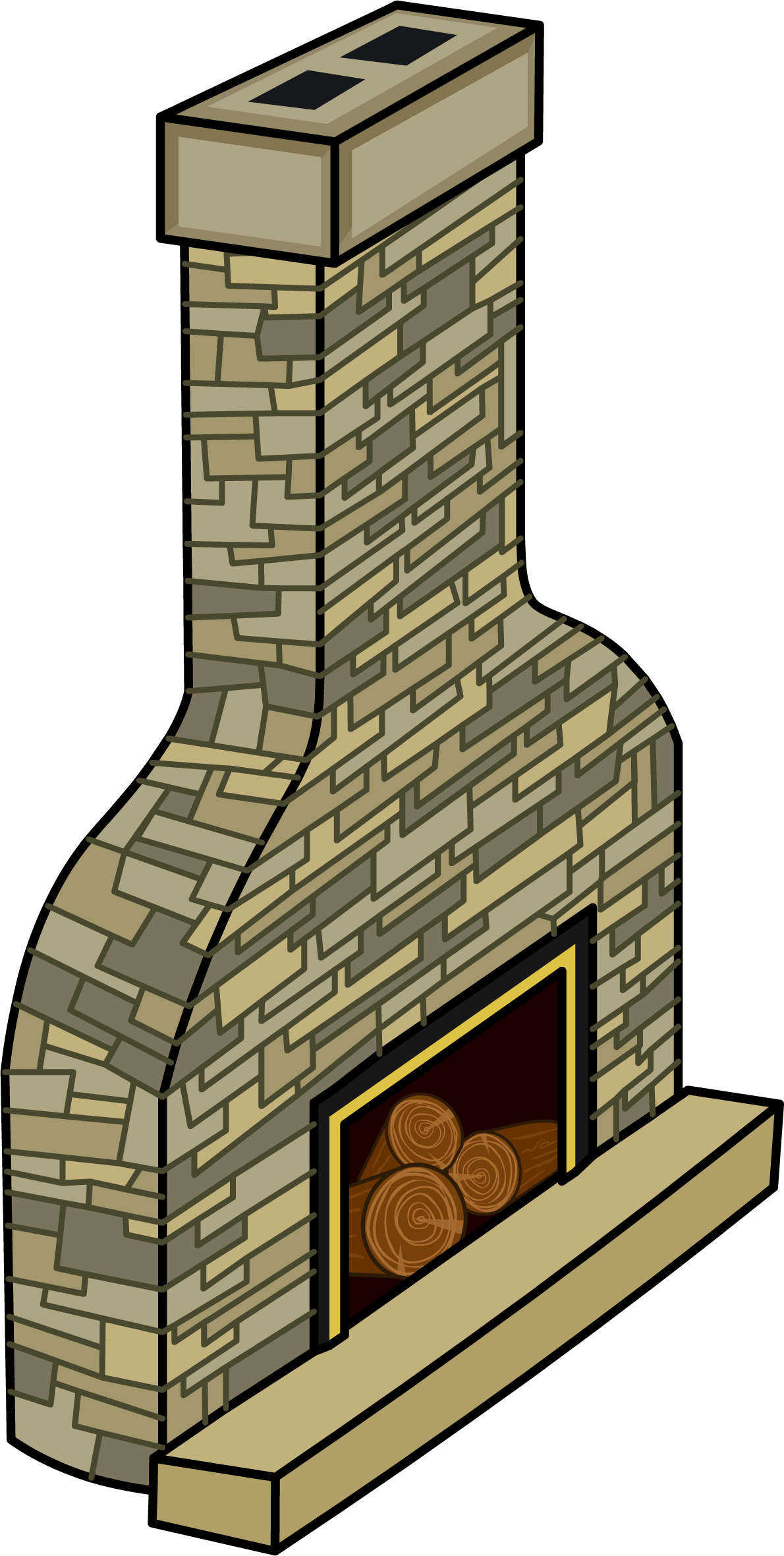 Cozy Fireplace Sprite 003 (1190x2361), Png Download