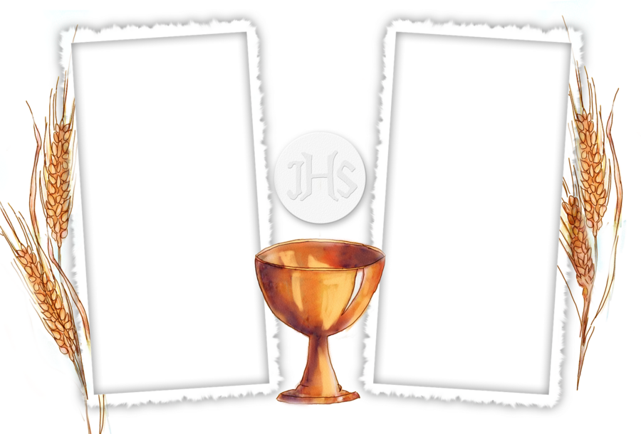 First Communion Clipart First Communion Eucharist Photomontage (900x610), Png Download