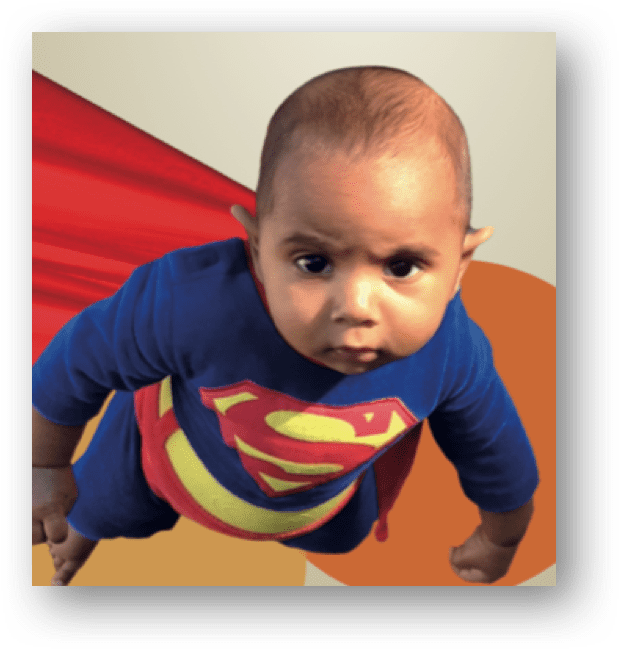 Nicolai Superboy - Baby (621x651), Png Download