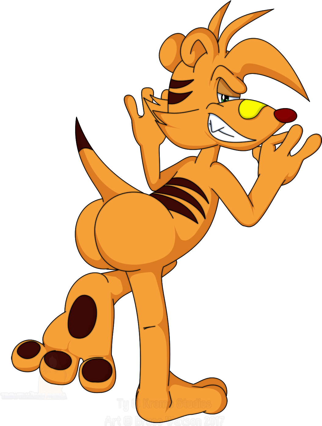 Nudie Ty Butt - Ty The Tasmanian Tiger Butt (1130x1500), Png Download