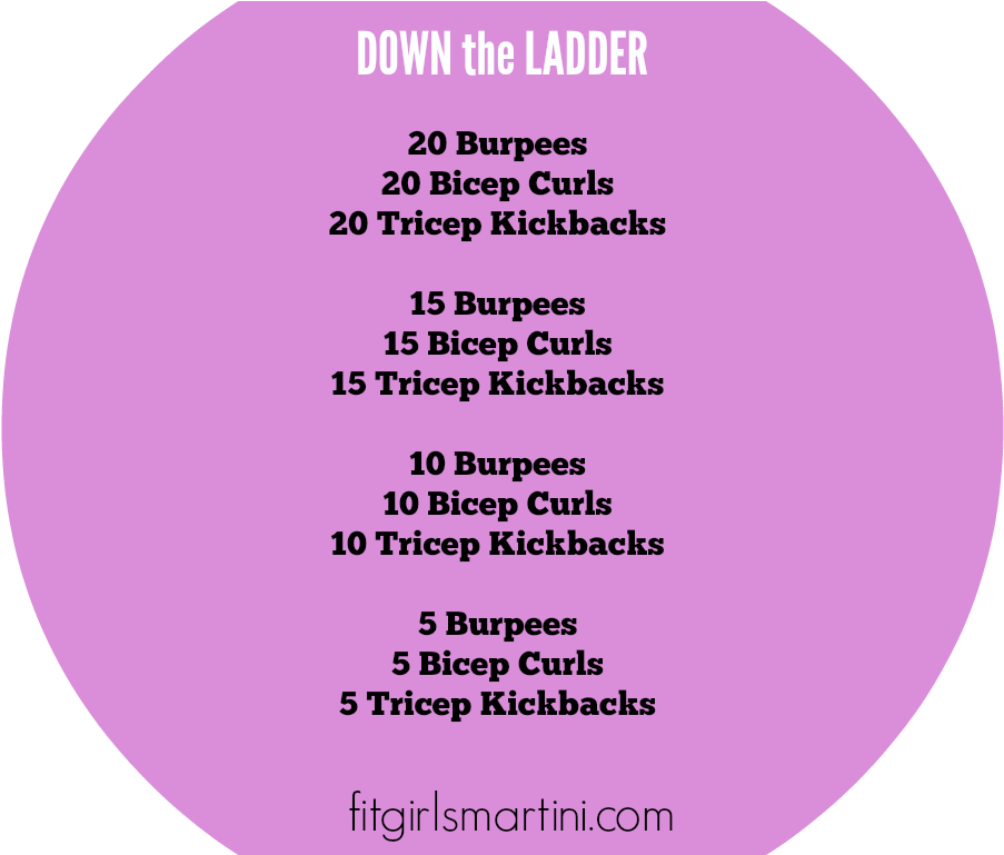 Down The Ladder Workout - Circle (1024x768), Png Download
