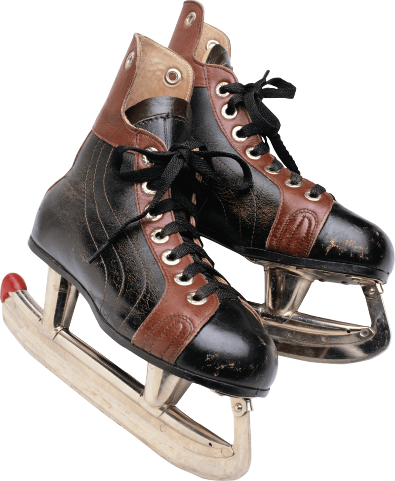 Ice Skates - Old Hockey Skates (800x974), Png Download