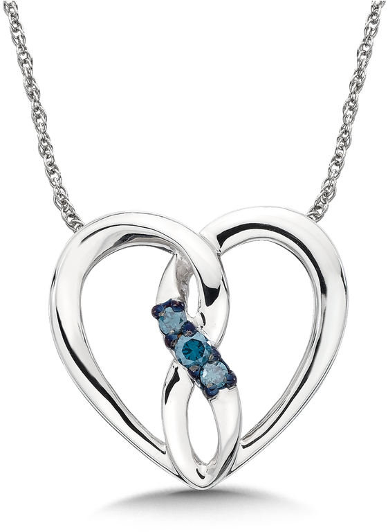 Sdc Creations Blue Diamond 10k White Gold Infinity - Locket (800x800), Png Download