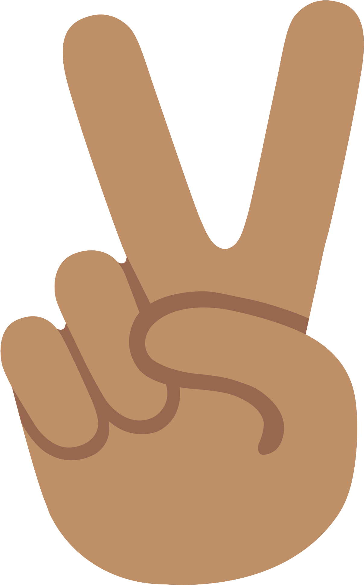 Emoji U270c 1f3fd - Peace Sign Emoji Black Transparent (1024x1024), Png Download
