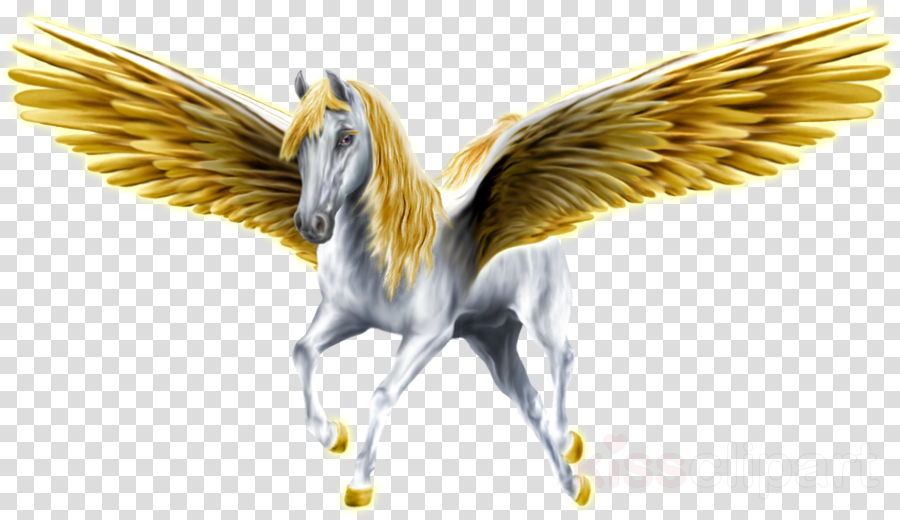 Pegasus Gif Png Clipart Pegasus Unicorn - Gold Unicorn (900x520), Png Download