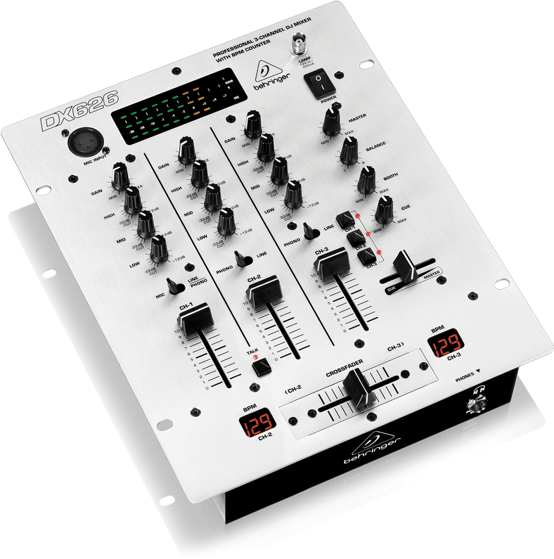 Behringer Dx626 Dj Mixer Professional 3-channel Dj - Behringer Dx626 Dj Mixer 3 Channel (1000x800), Png Download