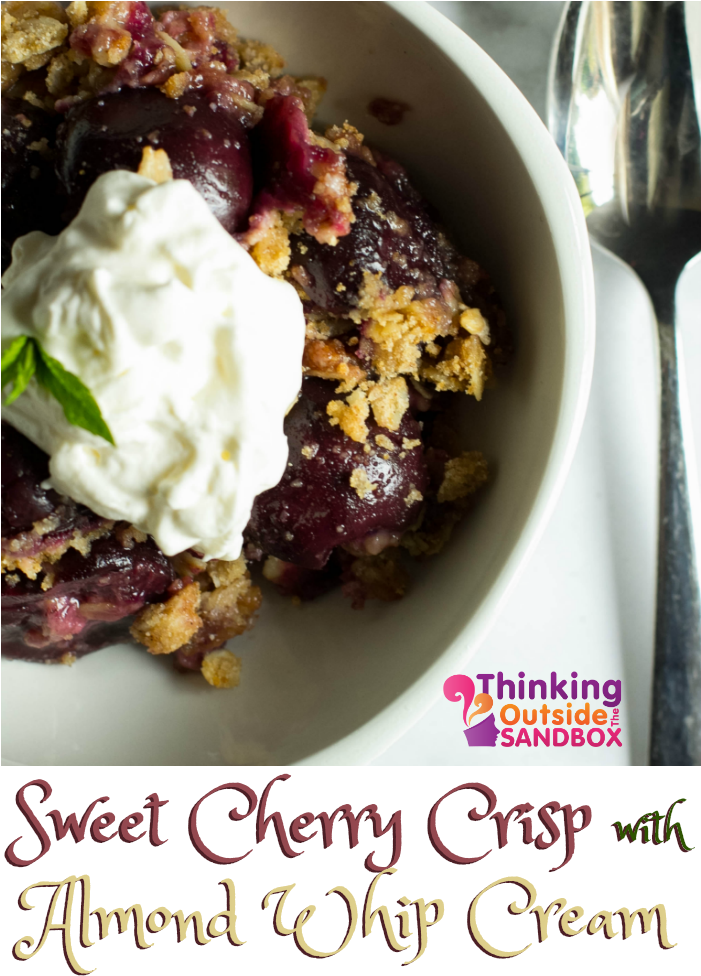 Sweet Cherry Crisp Recipe With Almond Whip Cream - Whipped Cream (700x1000), Png Download