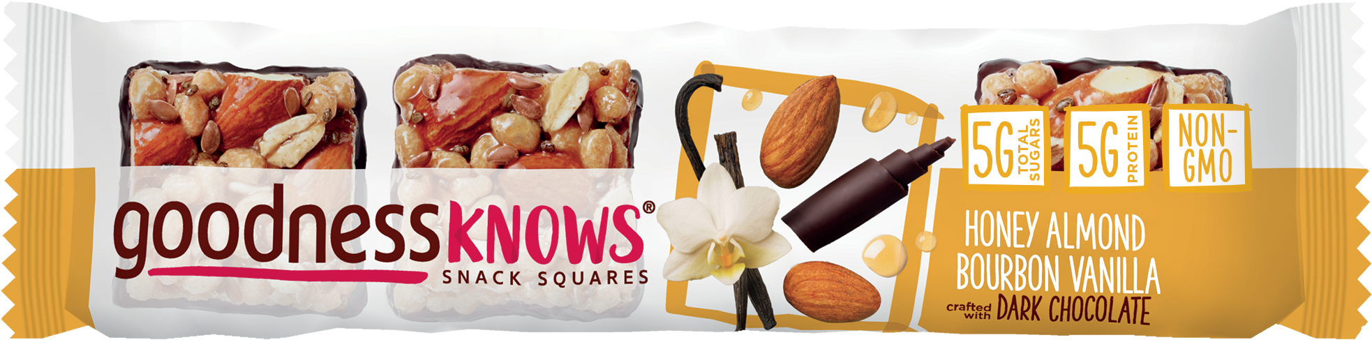 Goodnessknows Honeyvanilla - Goodnessknows Cranberry, Almond And Dark Chocolate (2100x750), Png Download