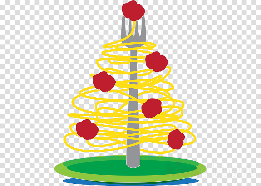 Christmas Spaghetti Clipart Spaghetti With Meatballs - Christmas Tree Pasta Art (900x640), Png Download