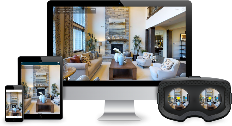 Desktop Mobile Vr - 3d Virtual Tour Property (1024x498), Png Download