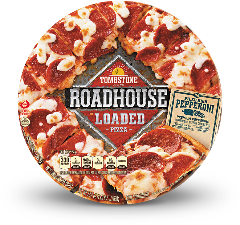 Roadhouse Loaded Pizza Piled High Pepperoni - Tombstone Roadhouse Loaded Pizza (780x779), Png Download