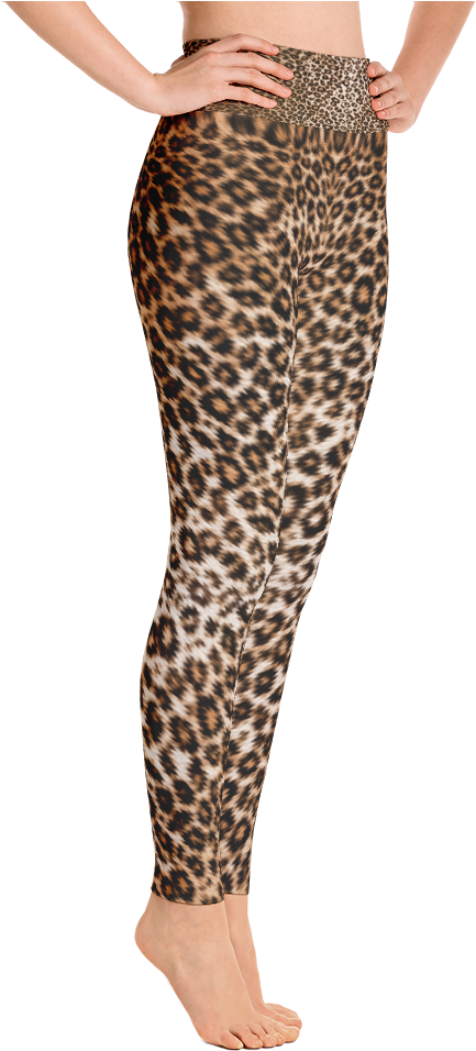 Yoga Clothes For Women Printed Yoga Leggings Pants - Yoga Pants Leopard Print (1000x1000), Png Download