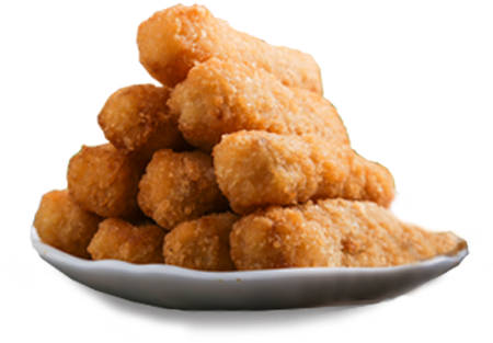 Breaded Fish Fingers - Bk Chicken Nuggets (456x336), Png Download
