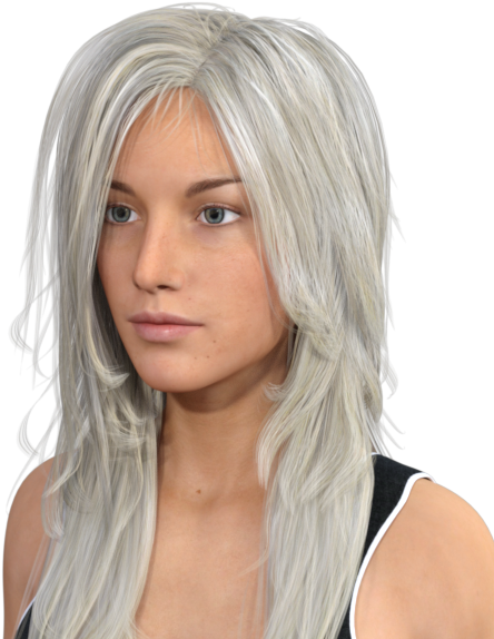 White Blond Hair - Blond (500x600), Png Download