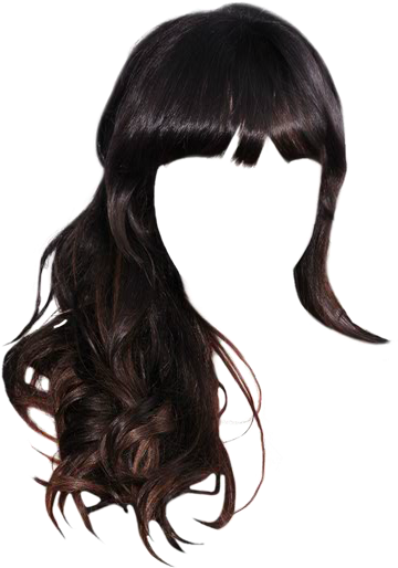 Zooey Deschanel Long Wavy Casual Hairstyle With Blunt - Blunt Bangs Png Transparent (521x625), Png Download