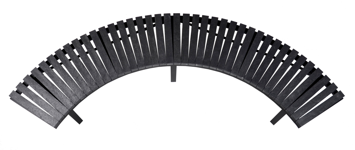 Park Furniture Png Pic - Park Bench Top View (1200x508), Png Download