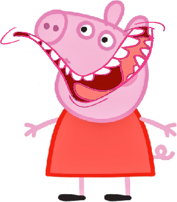Peppa Pig Bubble Face - Peppa Pig High Resolution (590x676), Png Download