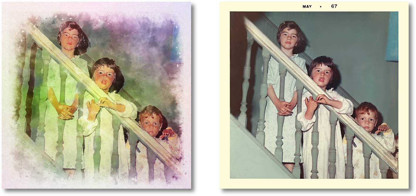 Here's Another Of My Siblings And I - Watercolor Painting (1639x800), Png Download