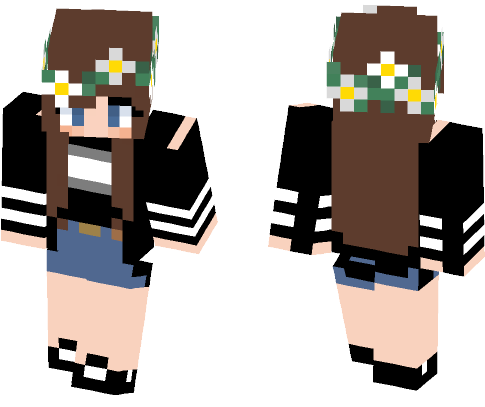 Cute Tumblr Girl - Minecraft (584x497), Png Download