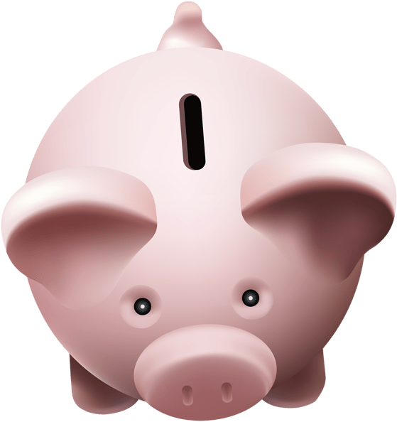 Piggy Bank Top View Png - Piggy Png (566x600), Png Download
