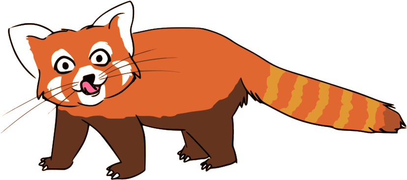 Cute Pig Face Clip Art - Red Panda Clipart (835x374), Png Download