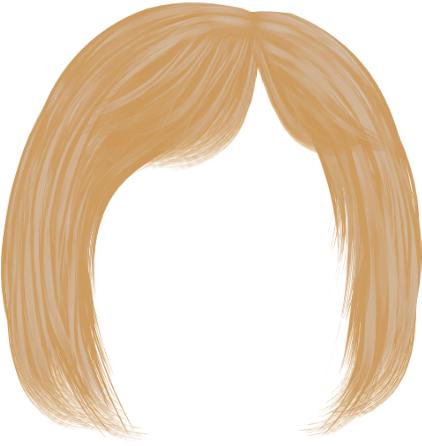Gold Hair Png - Wig (474x467), Png Download