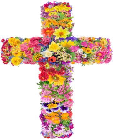 15 Flower Cross Png For Free Download On Mbtskoudsalg - Cross Of Flowers (380x465), Png Download