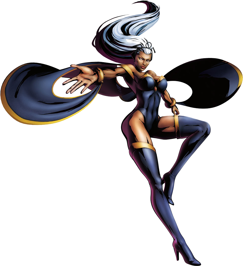 Storm X Men Png Transparent Image - Storm Marvel Vs Capcom 3 (1000x1090), Png Download
