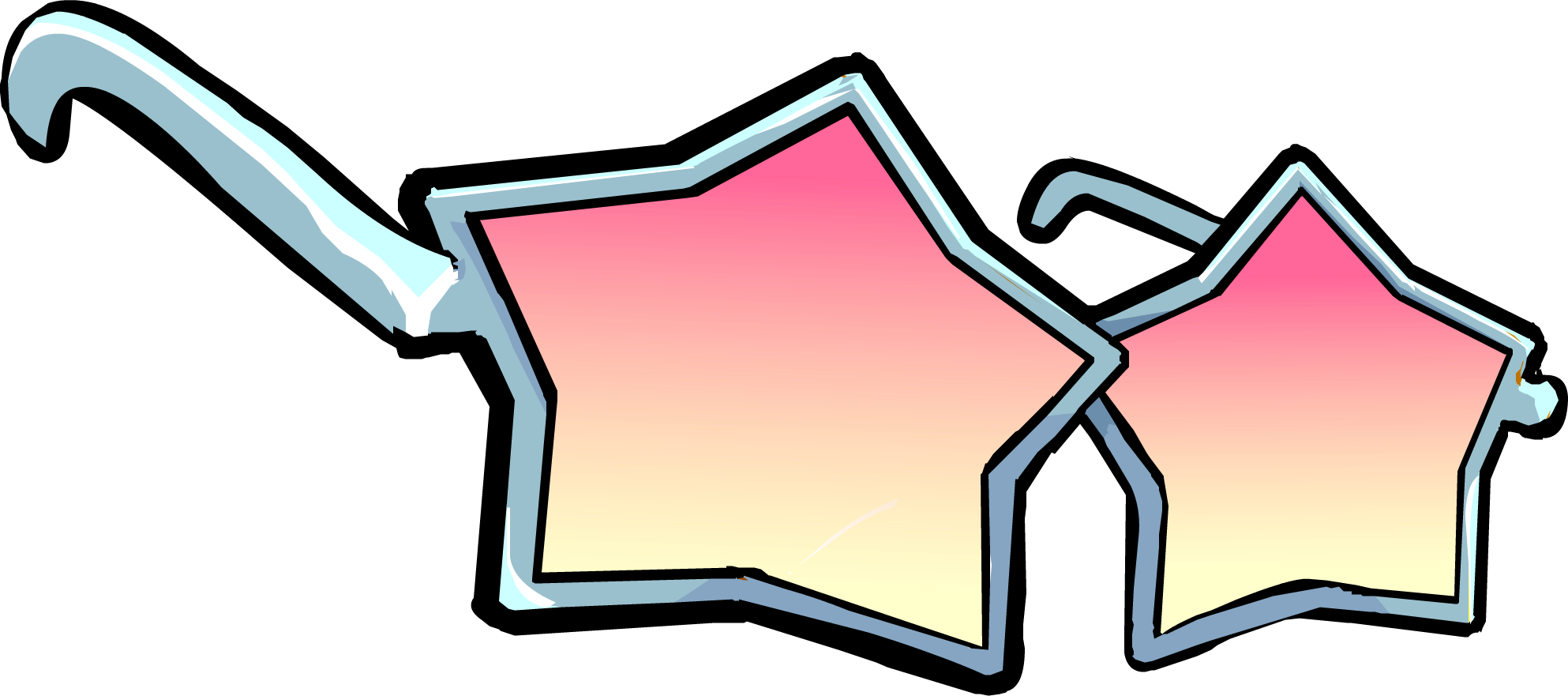 Pink Starglasses Icon - Star Glasses Transparent (1986x881), Png Download