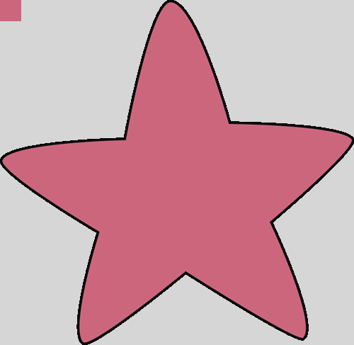 Pink Star Clipart (500x487), Png Download