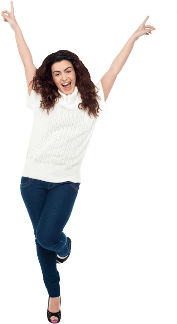 Free Png Happy Women Png Images Transparent - Woman Jumping Png Hd (480x722), Png Download