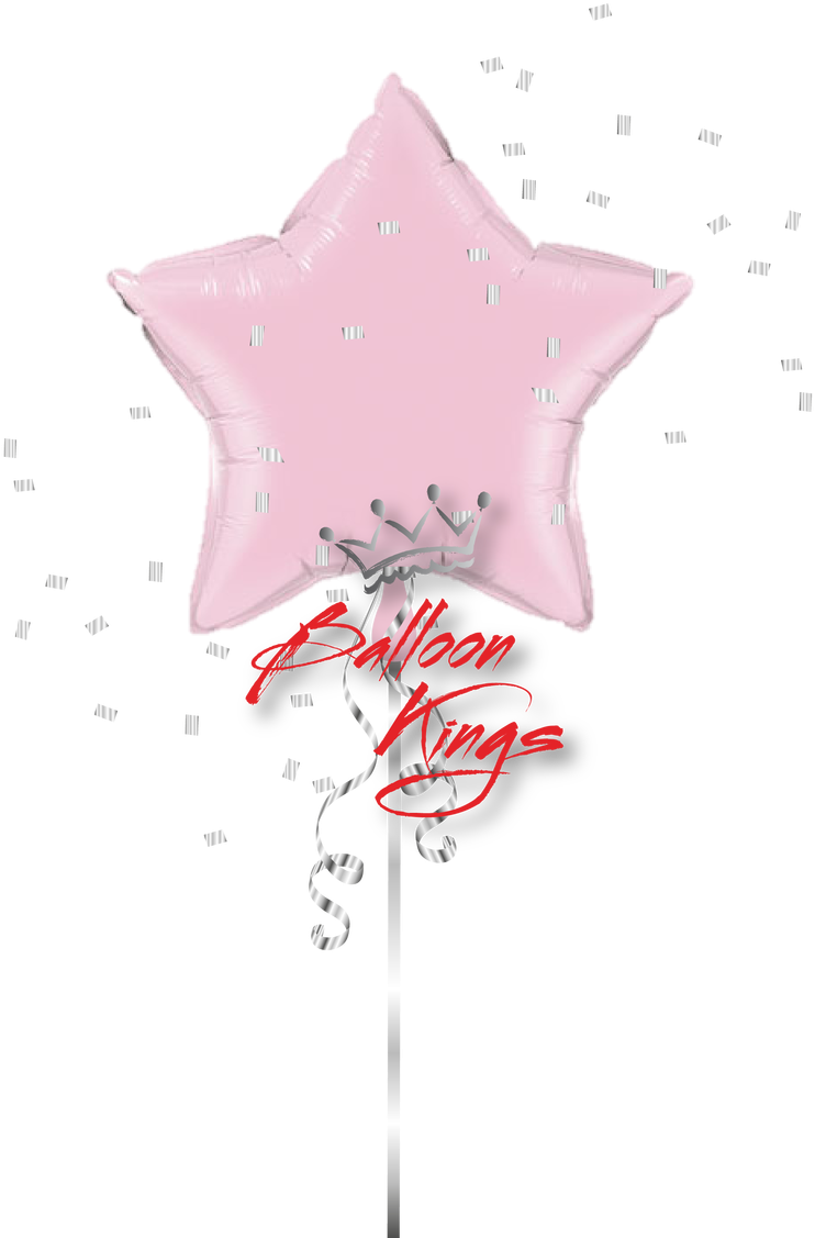 Pearl Pink Star - Star Balloon (1068x1280), Png Download
