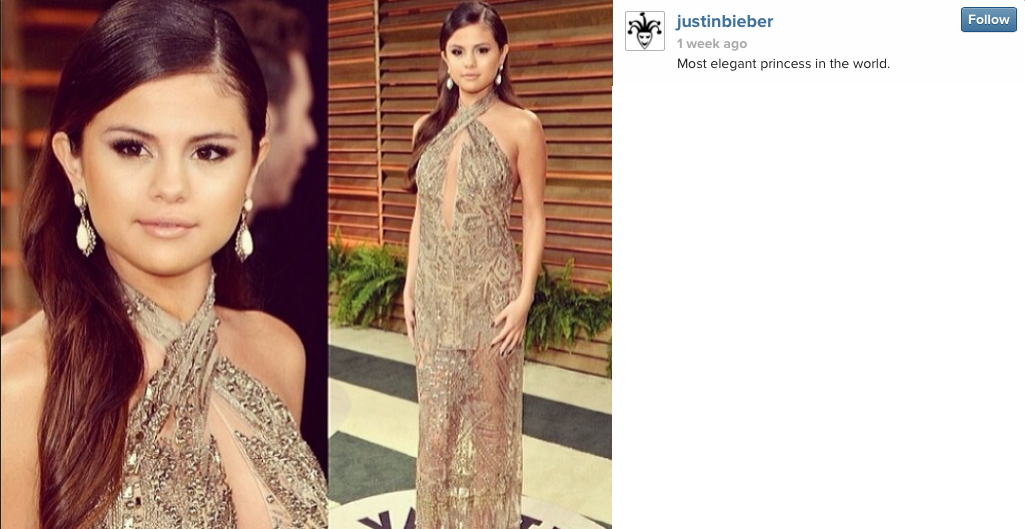 On-again Girlfriend, Selena Gomez Were Spotted Getting - Justin Bieber Posts About Selena Gomez (1025x529), Png Download