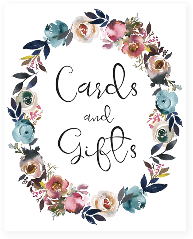 Floral Cards And Gifts Sign (960x1200), Png Download