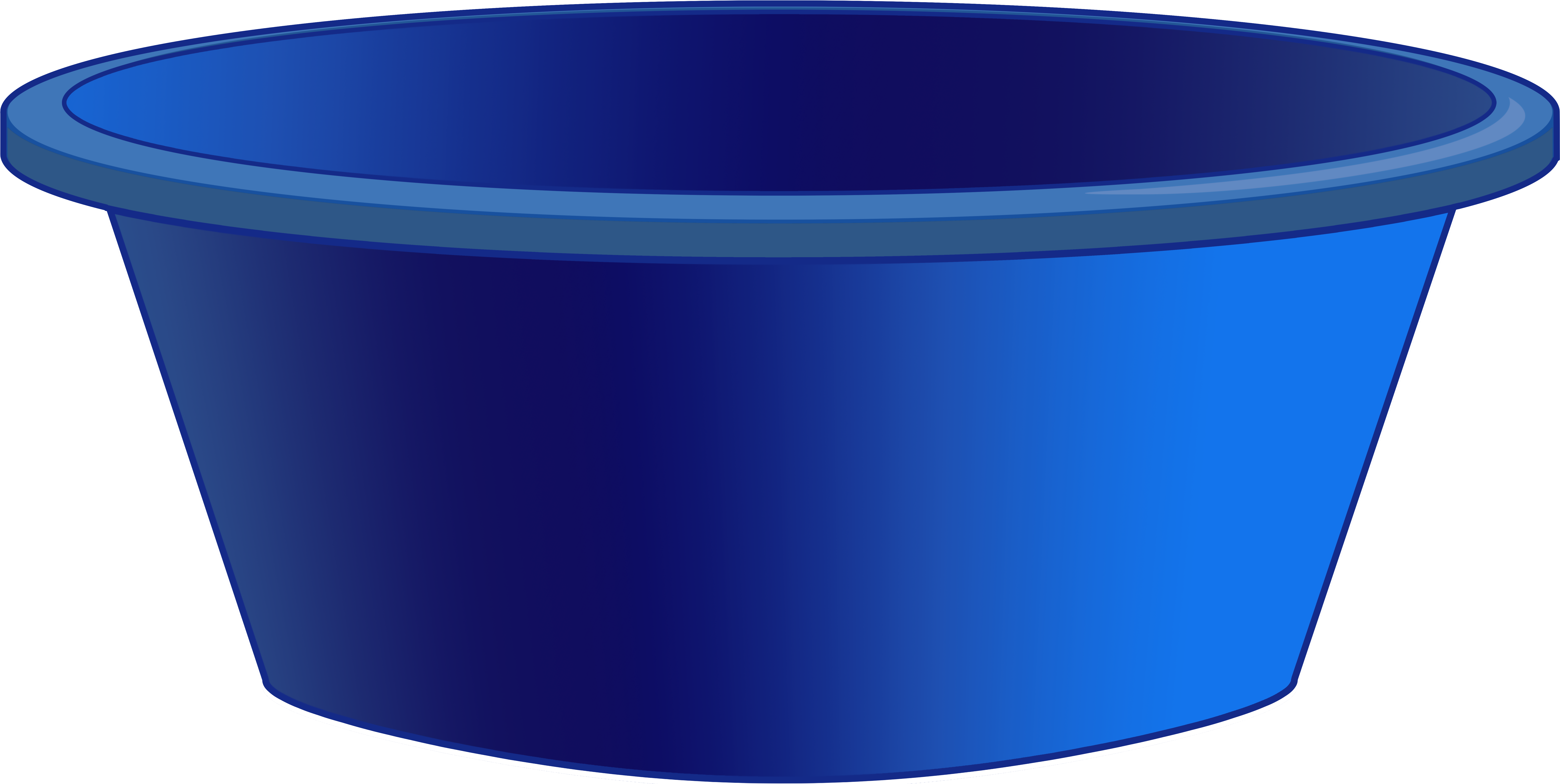 Blue Plastic Tub Png Clipart - Water Bucket (8000x4059), Png Download