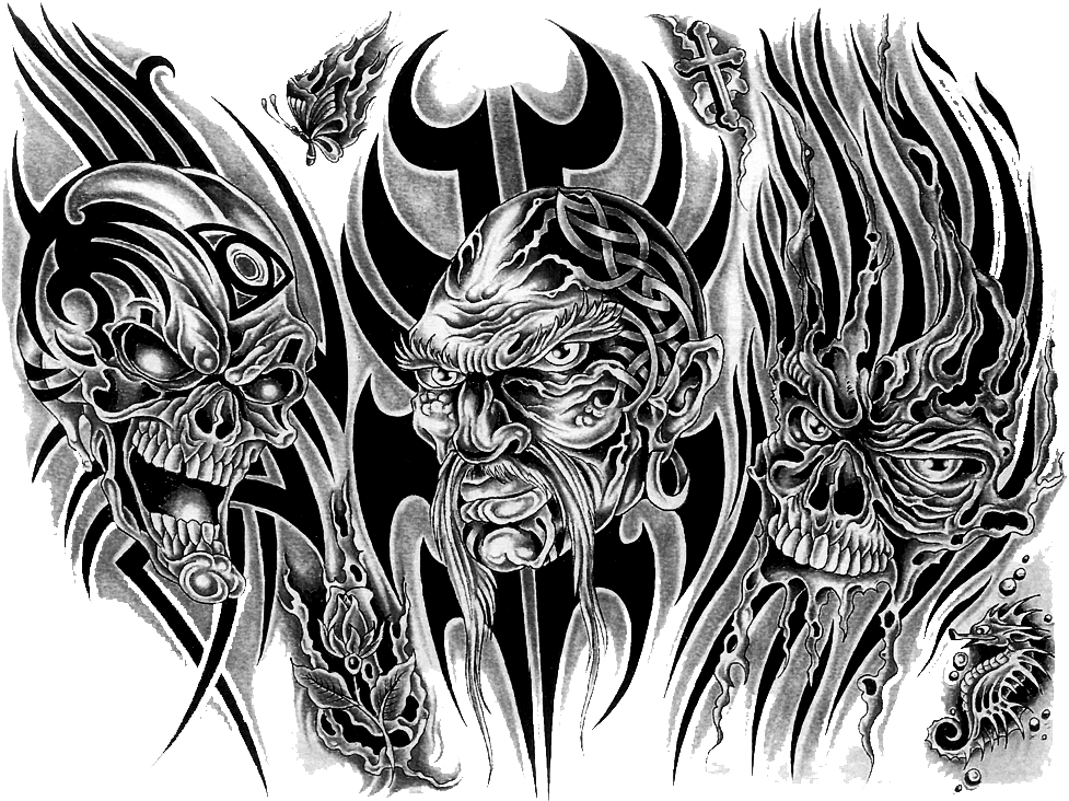 Download Tattoo Design Transparent - Tattoo Design Transparent Background (1024x768), Png Download