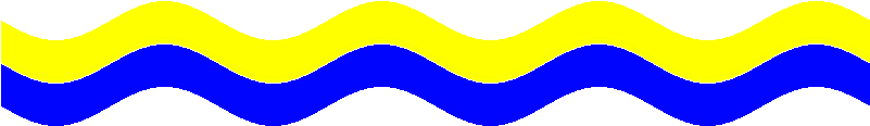 Blue And Yellow Wavy Line Clipart (800x194), Png Download