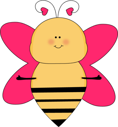 Bumblebee Clipart Cute Animal - Pink Bee Clip Art (400x430), Png Download