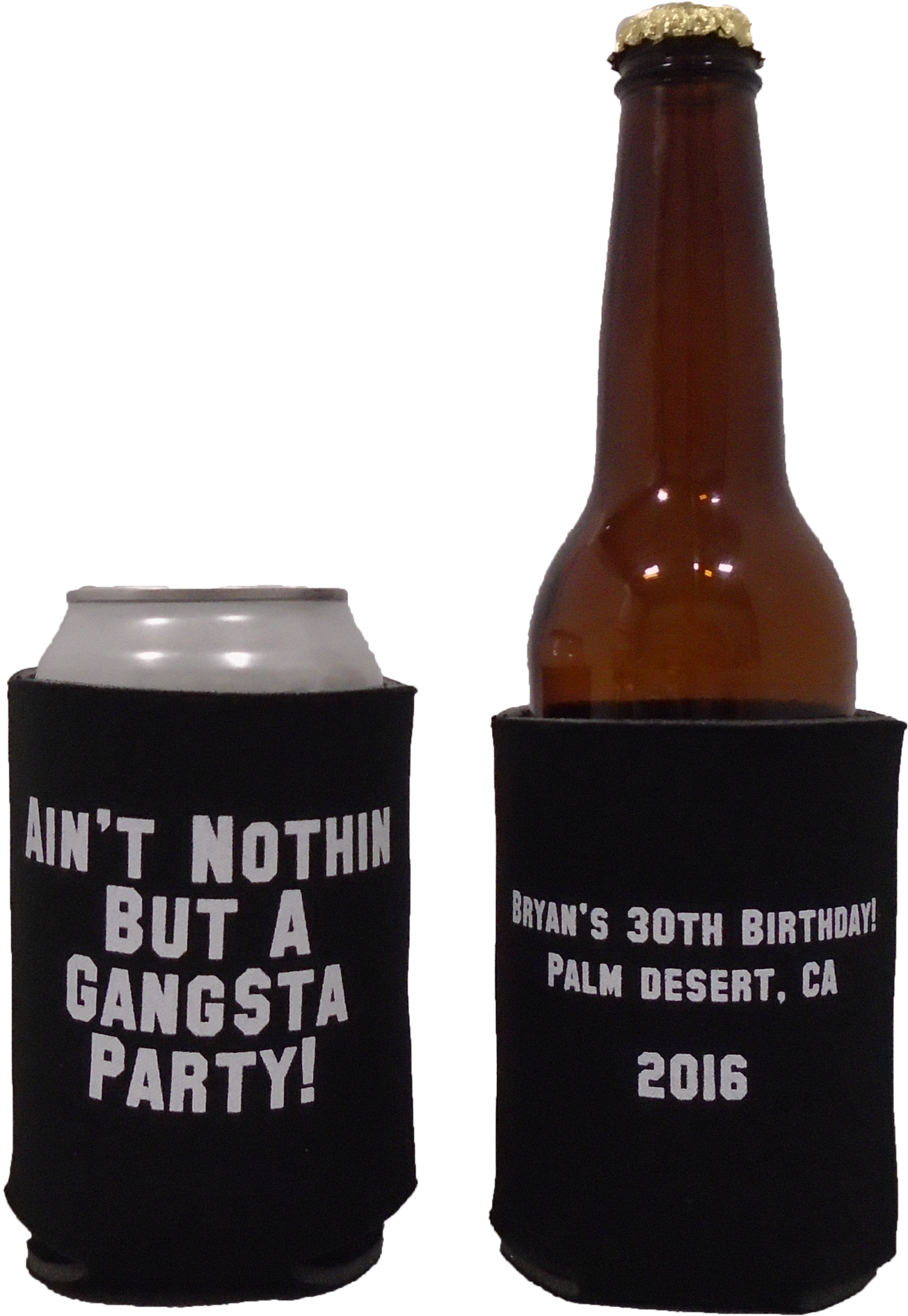 30th Birthday Party Koozie Gangsta Party Can Coolers - Koozie (1534x2048), Png Download