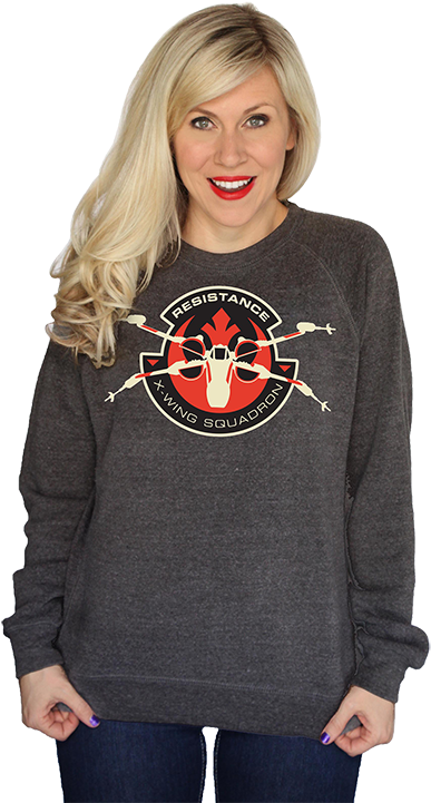 Resistance X-wing Pullover - Vetement Star Wars Femme (750x750), Png Download